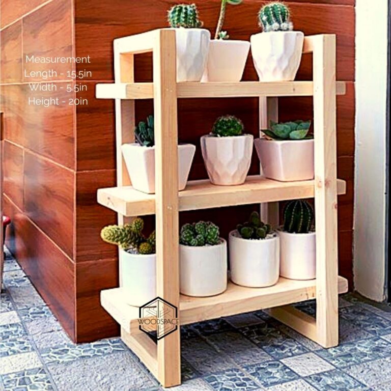 Wooden Layered Rack Meadow 3 Layer Mini Rack – Wood Space Studio